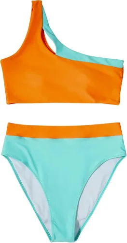 Vista 3 de MOOSLOVER Traje de baño de dos piezas con corte alto y cintura alta para mujer