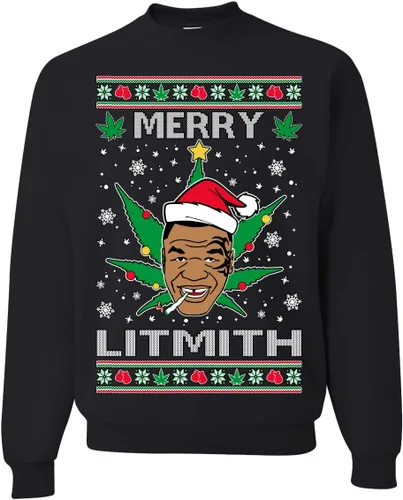 Vista 26 de Merry Chrithmith Ugly Christmas Sweater Unisex Crewneck Graphic Sweatshirt Negro Bitcheth