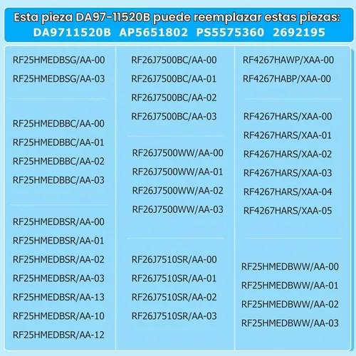 Vista 6 de DA97-11520B Contenedor para puerta de refrigerador compatible con estante