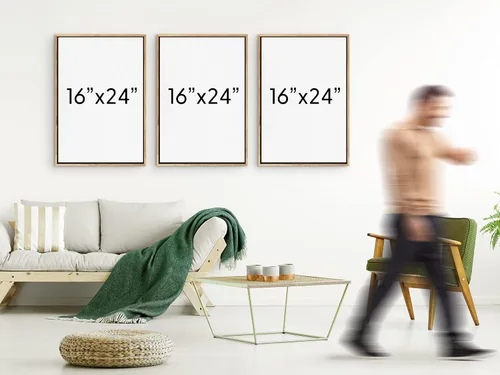 Vista 6 de SIGNWIN Lienzo enmarcado para pared, juego de decoración de guardería de bosques, niebla y niebla sobre bosque de montaña oscura, naturaleza, arte