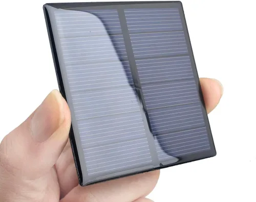 Vista 3 de 10 unids epoxi panel solar 5.5 V 190 mA mini panel de células solares policristalinas 70 mm x 70 mm/2.76 "x 2.76" para energía solar mini células