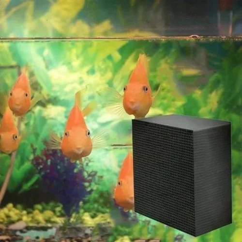 Vista 3 de Cubo purificador de canal de agua, filtros de peces, absorción para acuario, estanques, pecera, tanque de agua, purificación de agua (3 piezas)