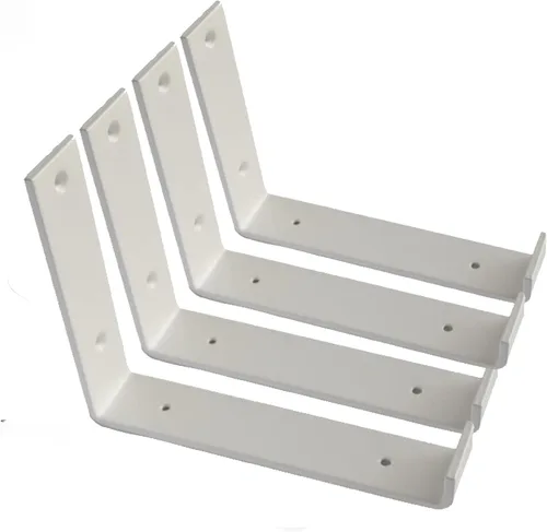 Vista 9 de Soportes de estante Paquete de 4 soportes flotantes resistentes de 6.0 pulgadas de largo x 4.0 pulgadas de alto x 1.5 pulgadas de ancho, estantes