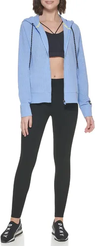 Vista 2 de DKNY Sudadera con capucha de malla Sprint con cremallera para mujer