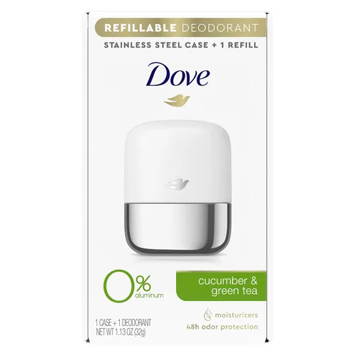 Vista 19 de Dove Kit de inicio de desodorante recargable 0% aluminio coco y jazmín rosa desodorante libre de aluminio 1.13 oz