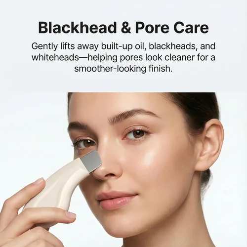 Vista 2 de Sookga Herramienta removedor de puntos negros, raspador facial de silicona para limpieza profunda, espátula facial exfoliante, removedor de puntos