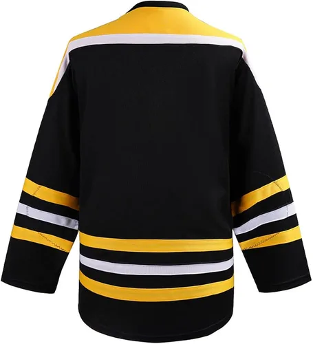 Vista 2 de EALER Camiseta de práctica en blanco de la serie H900 de la liga de hockey sobre hielo y tela gruesa, transpirable y de secado rápido de alta