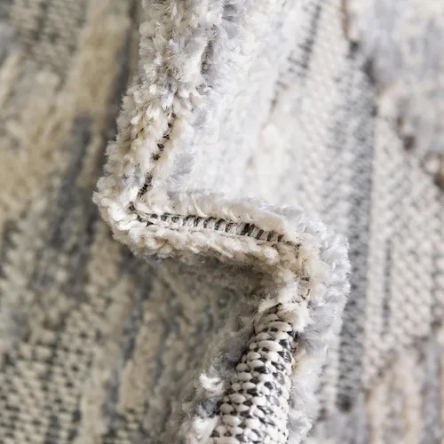 Vista 7 de Unique Loom Arlo Collection - Alfombra Kai (Runner 2' 0" x 6' 0", beige arenoso/gris)