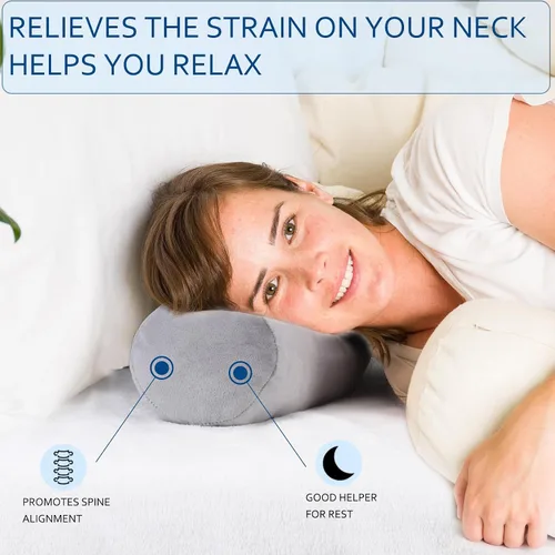 Vista 4 de Health - Almohada cervical para el cuello, cómodas y altamente resistentes, almohadas de cuello redondo para dormir, almohada de gran