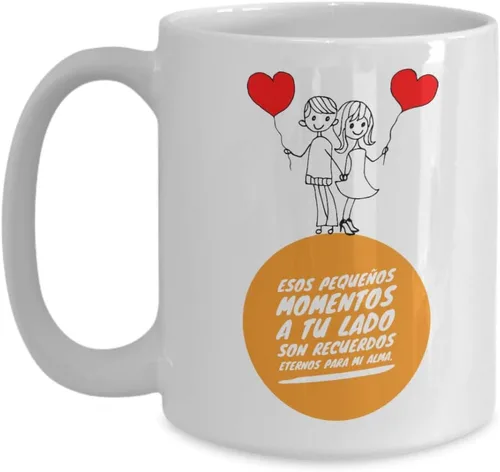 Vista 5 de Regalo para novio Taza de Cafe para novio Regalo perfecto para San Valentín, aniversario y para enamorado Vaso con afirmaciones positivas