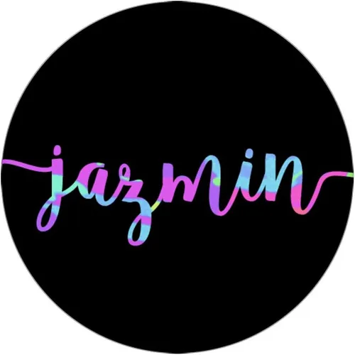 Vista 3 de First Name PACH422 Jazmin & Purple Pink Marble Rainbow - PopSockets Grip and Stand for Phones and Tablets