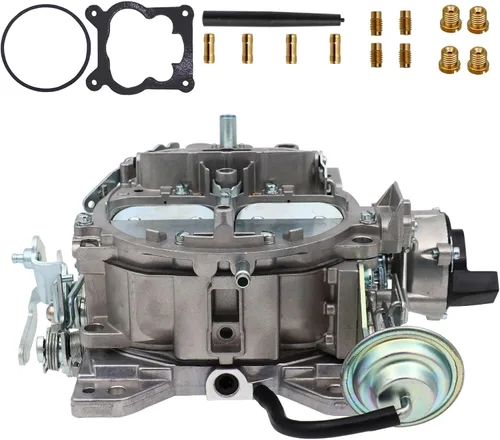 Vista 8 de Carburador de 4 barriles para Rochester Quadrajet 1904R 1906R 4MV Carb con estrangulador eléctrico para Chevy 305-350c.i 1980-1989 Motor