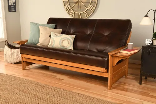 Vista 19 de Kodiak Furniture Futón Phoenix de tamaño completo con acabado de nuez de mantequilla, canadiense