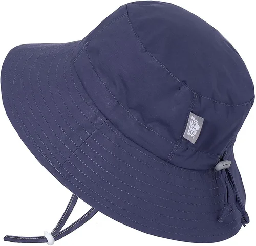 Vista 17 de JAN & JUL - Gorro de sol con capucha de algodón Grow-with-Me para bebés y niños Verde militar