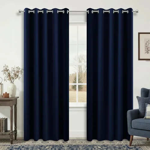 Vista 235 de KOUFALL Cortinas de Baño Aqua para Ventana, Juego de 2 Paneles Decoración Costera Cortinas Cortas Opacas para Ventana Pequeña de Cocina Puerta