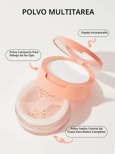 Vista 2 de SHEGLAM Polvo Facial Insta-Ready Polvo Suelto para Ajuste Bajo los Ojos - Bisque