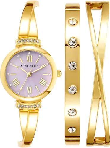Vista 11 de Anne Klein AK/2245 - Juego de reloj de pulsera con detalles de cristal prémium para mujer