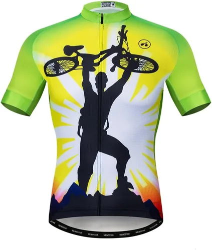 Vista 34 de Camisetas de ciclismo para hombre, camiseta de ciclismo de montaña, manga corta, transpirable, camisetas de ciclismo de secado rápido
