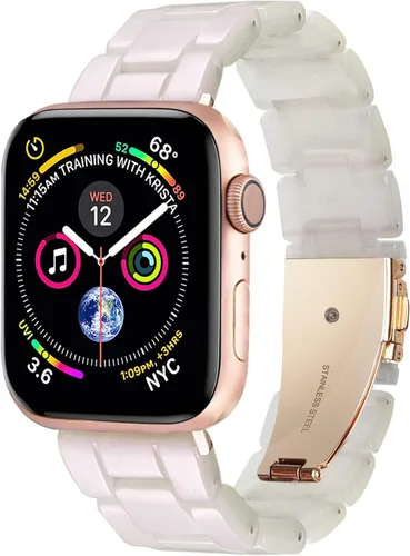 Vista 39 de HOPO Compatible With Apple Watch Band Thin Lightweight Resin Strap Bracelet Fashion Wristband Replacement For iWatch Bands Series Ultra 11 10 9 8 7