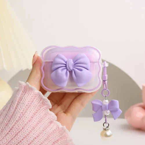 Vista 16 de Funda compatible con Apple AirPods Pro de 2 generación 2022, bonito diseño de ondas, a prueba de golpes, suave y transparente, protector AirPods