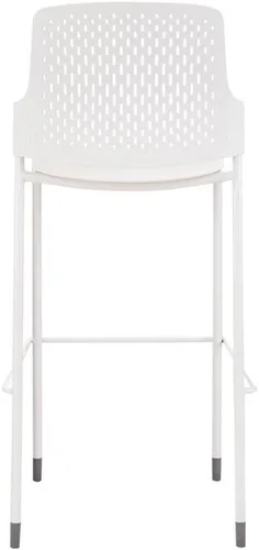 Vista 5 de Home Square Taburete de bar contemporáneo de 46.75" de alto en blanco - Juego de 2