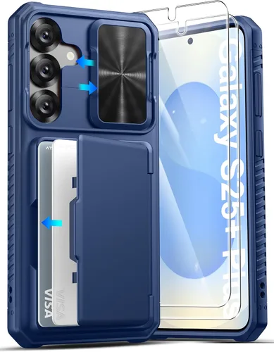 Vista 19 de ATATOO Funda tipo cartera para Samsung Galaxy S25, tarjetero integrado (3-5 tarjetas) [bloqueo RFID] y cubierta de cámara deslizante, protección