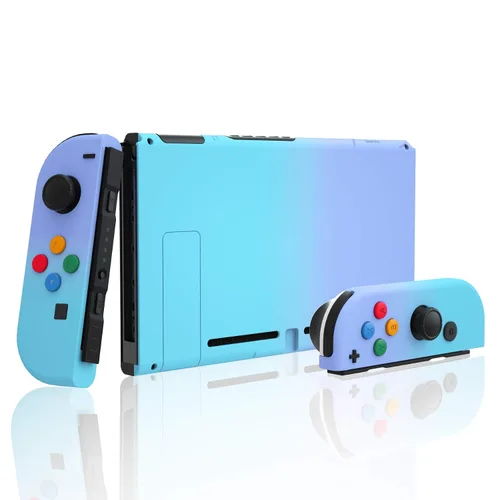 Vista 3 de eXtremeRate - Placa trasera para Nintendo Switch Console NS Joycon con carcasa de mando de mano con botones de juego completo carcasa de repuesto