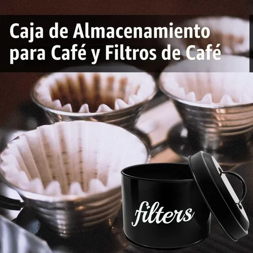 Vista 6 de Soporte para filtro de café esmaltado blanco con tapa, decoración rústica de granja de café envejecida