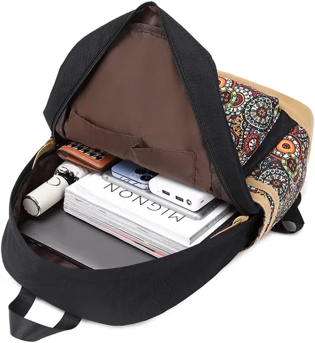 Vista 5 de Mochilas ligeras para niños, mochila escolar de lona, pequeñas mochilas de viaje para mujeres, niñas, niños, mochila para niños pequeños