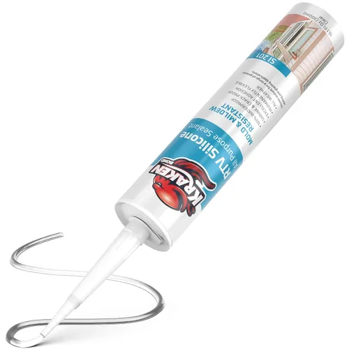 Vista 43 de Kraken Bond Sellador de silicona negro resistente al agua Cartucho de 100 a 10 onzas líquidas, RTV silicona para calafatear cocina y baño, todo uso