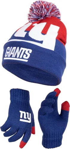 Vista 24 de Ultra Game Gorro de punto de invierno oficial de la NFL para jóvenes, súper suave, con guantes extra cálidos para pantalla táctil Color del equipo 1
