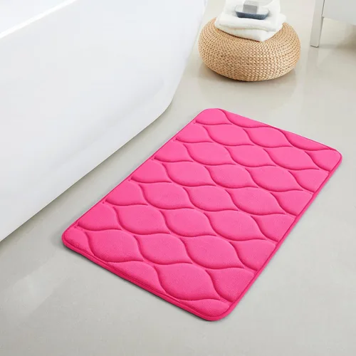 Vista 17 de Yafa Home Fashion 1 alfombra de baño de 17 x 24 pulgadas, espuma viscoelástica, absorbente de agua y antideslizante, color negro