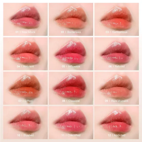 Vista 8 de HINCE Mood Enhancer Water Liquid Glow - Tinte labial no pegajoso e impermeable para mujeres - Brillo de labios de larga duración para brillo natural