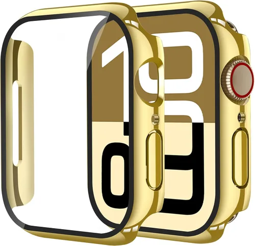 Vista 16 de Smiling Paquete de 2 fundas compatibles con Apple Watch Serie 3/Serie 2 de 1.49 pulgadas, protector de pantalla vidrio templado, carcasa rígida