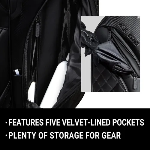 Vista 5 de ASK ECHO Bolsa de Carrito de Golf Silenciosa con Divisores de Longitud Completa de 15 Compartimentos SLC-130LE Crafted with elegant