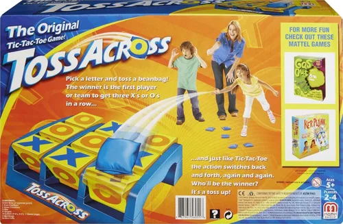 Vista 4 de Mattel Games Toss Across - Juego al aire libre para niños, juego de lanzamiento de costales de frijoles para campamentos y noches familiares