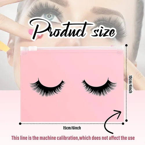 Vista 2 de Tenare 100 bolsas de maquillaje de pestañas, bolsas de pestañas para clientes, cuidado posterior de pestañas, bolsa de plástico impermeable