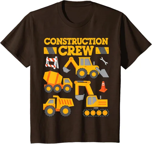 Vista 53 de Construction Crew Worker Excavator - Camiseta para niños y niñas Negro