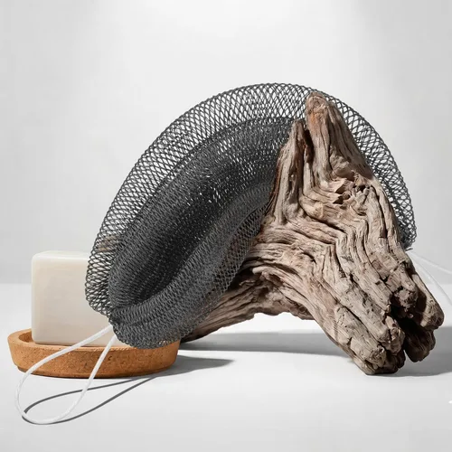 Vista 5 de UJFQBH African Net Sponge Authenti, exfoliante corporal para espalda y zonas de difícil acceso, exfoliante diario suave para limpieza profunda Gris