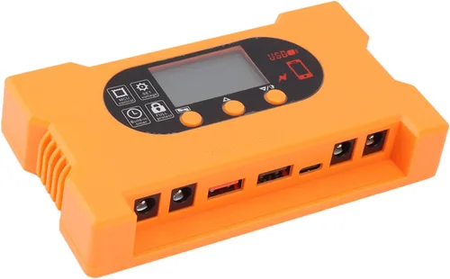 Vista 11 de Controlador de carga solar Dual USB tipo C de carga rápida Panel solar Regulador de batería Dc5521 Interfaz 12v/24v Adaptación automática (10A)