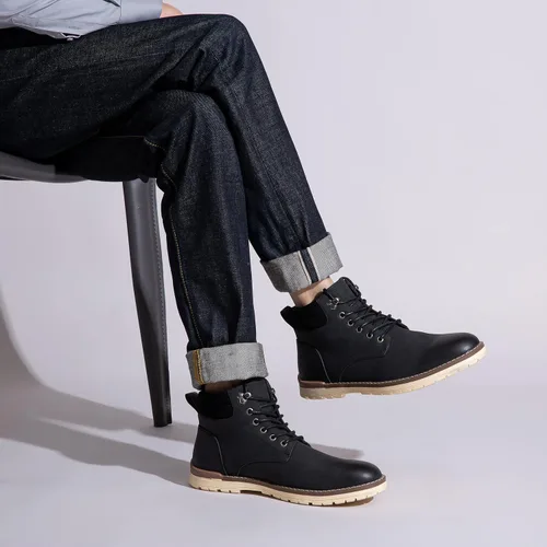 Vista 52 de Vostey - Botas tobilleras con cordones (Chukka), de senderismo, impermeables y estilo informal para hombre