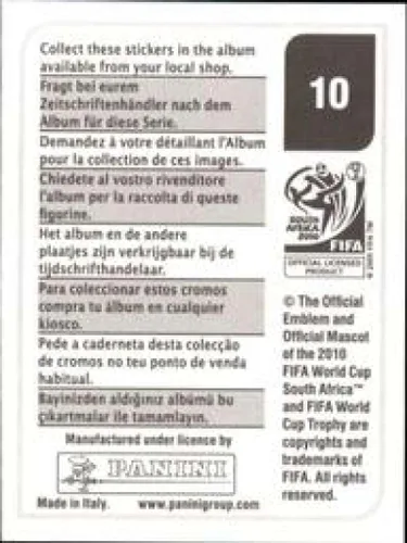 Vista 2 de Pegatinas de la Copa Mundial de la FIFA de Panini 2010 #10 Ellis Park Stadium Stadium - Adhesivo oficial de álbum de fútbol