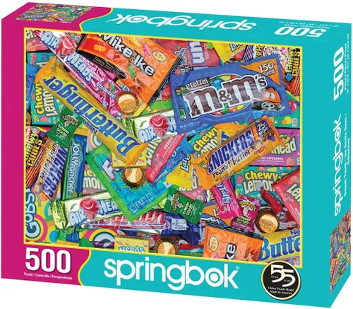 Vista 2 de Rompecabezas de Springbok con diseño de dulces, 500 piezas