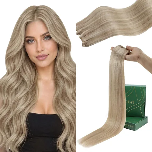 Vista 22 de Ugeat Extensiones de cabello humano de trama de mariposa, color negro, 16