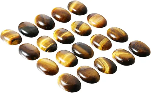 Vista 4 de mookaitedecor 12pcs Oval Cabujón Piedra Preciosa CAB Flatback Stone para la fabricación de joyas