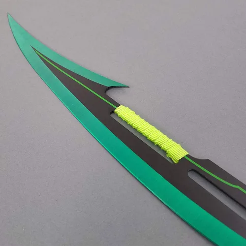 Vista 4 de Machete de fantasía de 27 pulgadas. Cuchillo de hoja fija. Hoja de acero inoxidable 440. Para colección, regalo, camping, deportes al aire libre