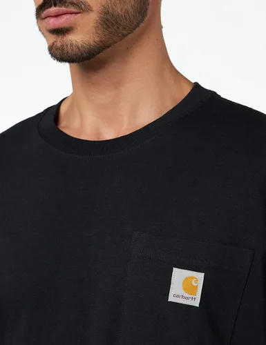 Vista 2 de Carhartt - Camiseta de manga corta, pesada, de ajuste holgado y con bolsillo para hombre