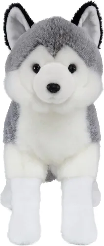 Vista 3 de Ice King Bear Peluche realista de Husky siberiano, juguete de peluche, 14 pulgadas de largo, de pie