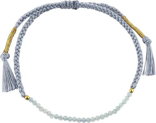 Vista 26 de Thecraftman - Pulsera trenzada de cuentas naturales, cristales energéticos, regalo para ella, pulsera de protección de hilo trenzado de mano