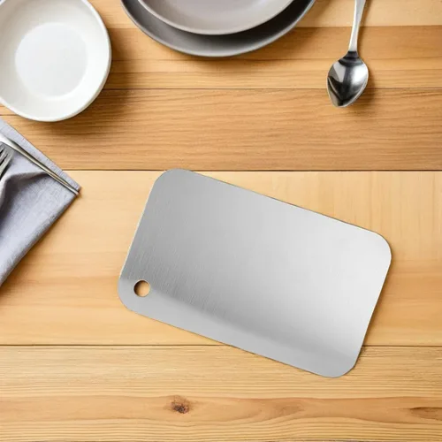 Vista 6 de 3pcs Stainless Steel Cutting Board, Double Sided Thickened Kitchen Board